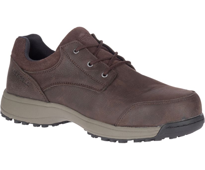 Buty Merrell Sutton Oxford Steel Toe - Buty Robocze Męskie Merrell - Kawa [KRSIC-7159]